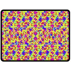 Multicolored Linear Pattern Design Fleece Blanket (large)  by dflcprints