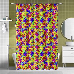 Multicolored Linear Pattern Design Shower Curtain 48  X 72  (small)  by dflcprints