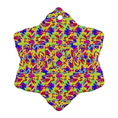 Multicolored Linear Pattern Design Ornament (snowflake) by dflcprints