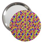 Multicolored Linear Pattern Design 3  Handbag Mirrors Front