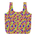 Multicolored Linear Pattern Design Full Print Recycle Bag (L) Back