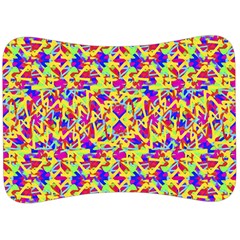 Multicolored Linear Pattern Design Velour Seat Head Rest Cushion