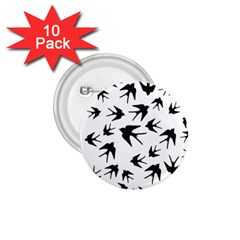 Vintage Birds Pattern 1 75  Buttons (10 Pack)