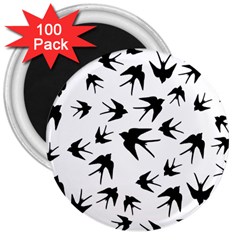 Vintage Birds Pattern 3  Magnets (100 Pack) by Valentinaart