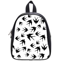 Vintage Birds Pattern School Bag (small) by Valentinaart