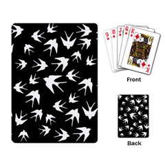 Birds Pattern Playing Cards Single Design by Valentinaart