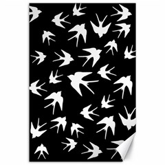 Birds Pattern Canvas 24  X 36  by Valentinaart