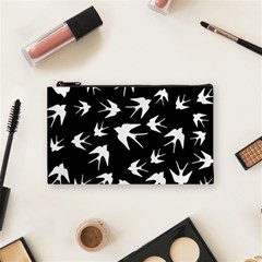 Birds Pattern Cosmetic Bag (small) by Valentinaart