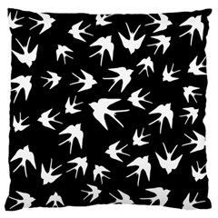 Birds Pattern Large Flano Cushion Case (one Side) by Valentinaart