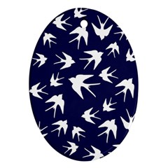 Birds Pattern Ornament (oval) by Valentinaart