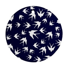 Birds Pattern Round Ornament (two Sides) by Valentinaart