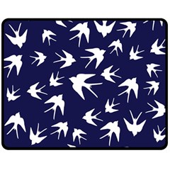 Birds Pattern Fleece Blanket (medium)  by Valentinaart