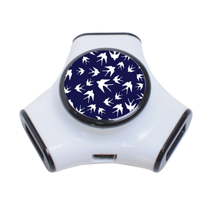 Birds pattern 3-Port USB Hub