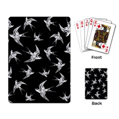 Birds Pattern Playing Cards Single Design by Valentinaart