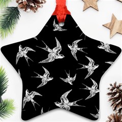 Birds Pattern Star Ornament (two Sides) by Valentinaart