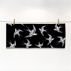 Birds Pattern Hand Towel by Valentinaart