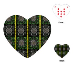 Stars And Flowers Decorative Playing Cards (heart) by pepitasart