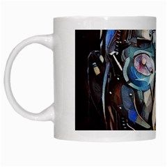 Robot Cyborg Cyberpunk Automation White Mugs by Simbadda