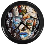 Robot Cyborg Cyberpunk Automation Wall Clock (Black) Front