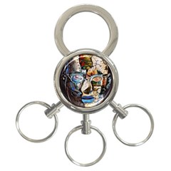 Robot Cyborg Cyberpunk Automation 3-ring Key Chains by Simbadda