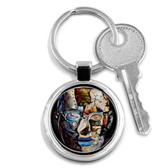 Robot Cyborg Cyberpunk Automation Key Chains (round)  by Simbadda