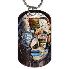 Robot Cyborg Cyberpunk Automation Dog Tag (two Sides) by Simbadda