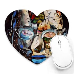 Robot Cyborg Cyberpunk Automation Heart Mousepads by Simbadda