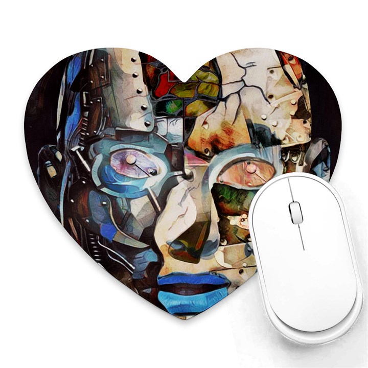 Robot Cyborg Cyberpunk Automation Heart Mousepads