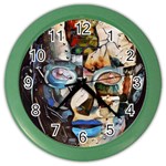 Robot Cyborg Cyberpunk Automation Color Wall Clock Front