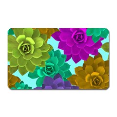 Flowers Stamping Pattern Reason Magnet (rectangular) by Simbadda