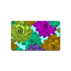 Flowers Stamping Pattern Reason Magnet (name Card) by Simbadda