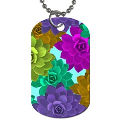 Flowers Stamping Pattern Reason Dog Tag (two Sides) by Simbadda