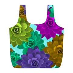 Flowers Stamping Pattern Reason Full Print Recycle Bag (l) by Simbadda