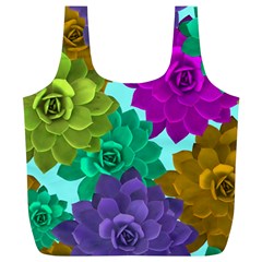 Flowers Stamping Pattern Reason Full Print Recycle Bag (xl) by Simbadda