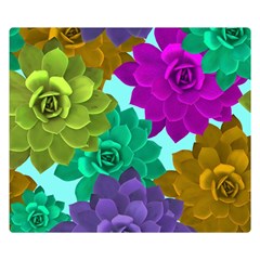 Flowers Stamping Pattern Reason Double Sided Flano Blanket (small)  by Simbadda