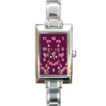 New Motif Design Textile New Design Rectangle Italian Charm Watch Front