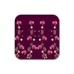 New Motif Design Textile New Design Rubber Coaster (Square) 