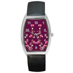 New Motif Design Textile New Design Barrel Style Metal Watch