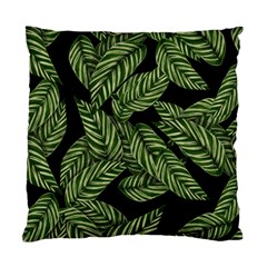 Leaves Black Background Pattern Standard Cushion Case (one Side)