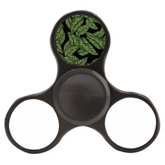 Leaves Black Background Pattern Finger Spinner by Simbadda