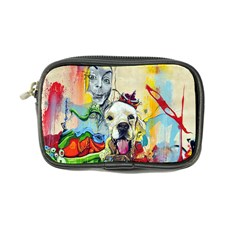 Wall Girl Dog Graphite Street Art Coin Purse by Simbadda