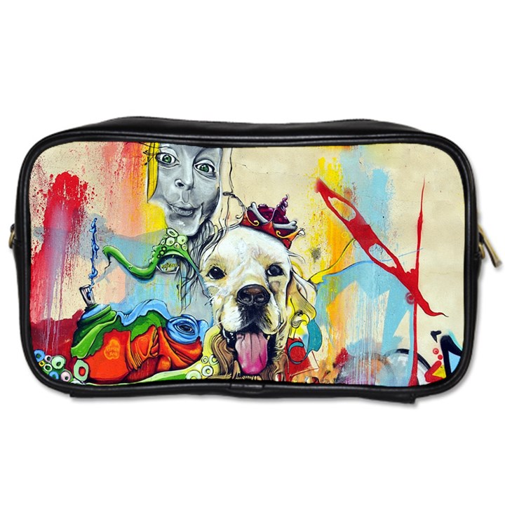 Wall Girl Dog Graphite Street Art Toiletries Bag (One Side)