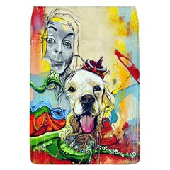 Wall Girl Dog Graphite Street Art Removable Flap Cover (l) by Simbadda