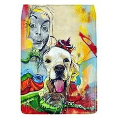 Wall Girl Dog Graphite Street Art Removable Flap Cover (s) by Simbadda