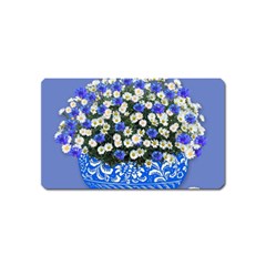 Marguerite Cornflower Vase Blossom Magnet (name Card) by Simbadda