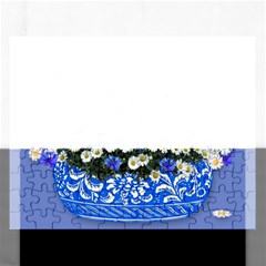 Marguerite Cornflower Vase Blossom Rectangular Jigsaw Puzzl by Simbadda