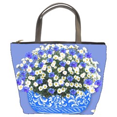 Marguerite Cornflower Vase Blossom Bucket Bag by Simbadda