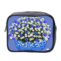 Marguerite Cornflower Vase Blossom Mini Toiletries Bag (two Sides) by Simbadda