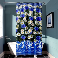 Marguerite Cornflower Vase Blossom Shower Curtain 36  X 72  (stall)  by Simbadda