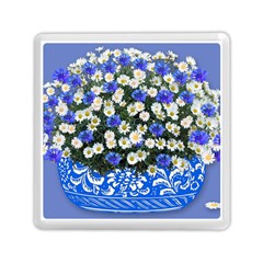 Marguerite Cornflower Vase Blossom Memory Card Reader (square) by Simbadda